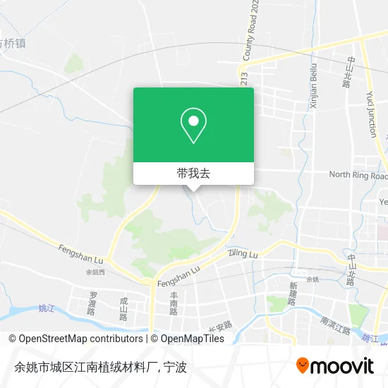 余姚市城区江南植绒材料厂地图