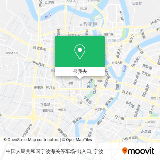 中国人民共和国宁波海关停车场-出入口地图