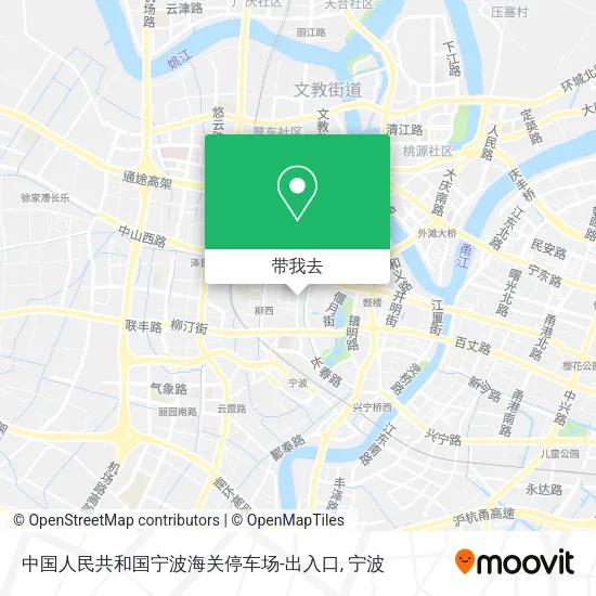 中国人民共和国宁波海关停车场-出入口地图