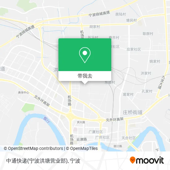 中通快递(宁波洪塘营业部)地图