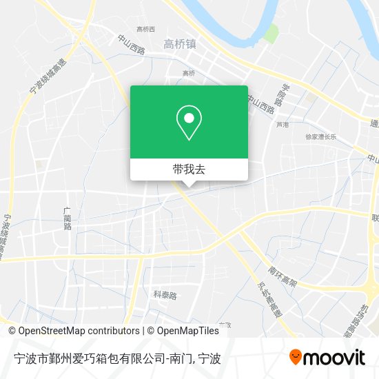 宁波市鄞州爱巧箱包有限公司-南门地图