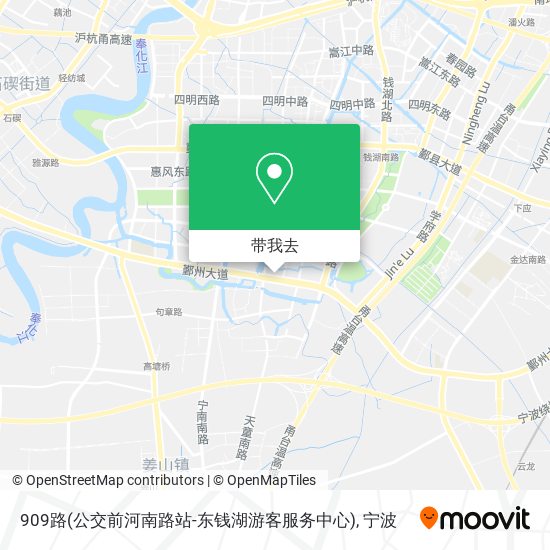909路(公交前河南路站-东钱湖游客服务中心)地图