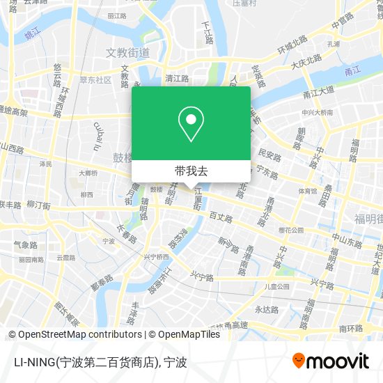 LI-NING(宁波第二百货商店)地图