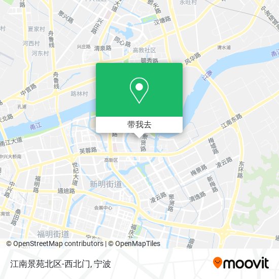 江南景苑北区-西北门地图