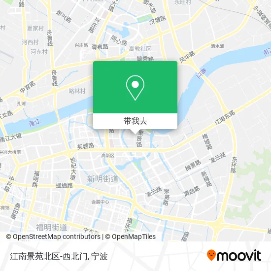 江南景苑北区-西北门地图
