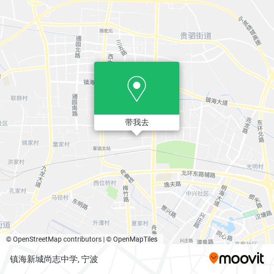 镇海新城尚志中学地图