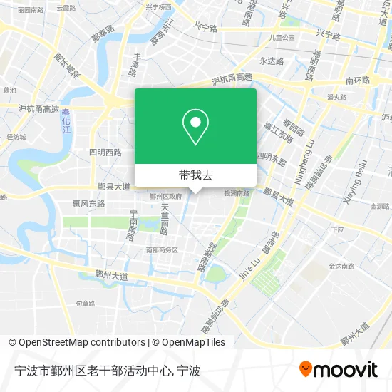 宁波市鄞州区老干部活动中心地图