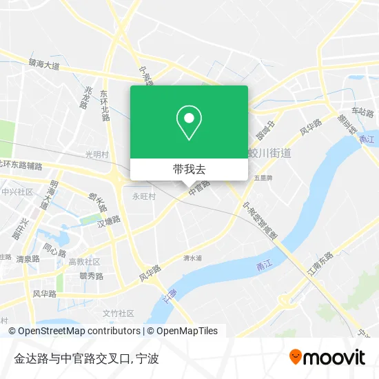 金达路与中官路交叉口地图
