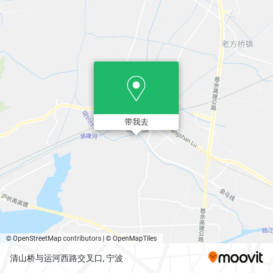 清山桥与运河西路交叉口地图