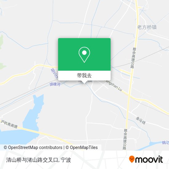 清山桥与渚山路交叉口地图