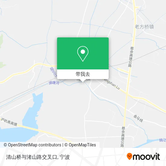清山桥与渚山路交叉口地图