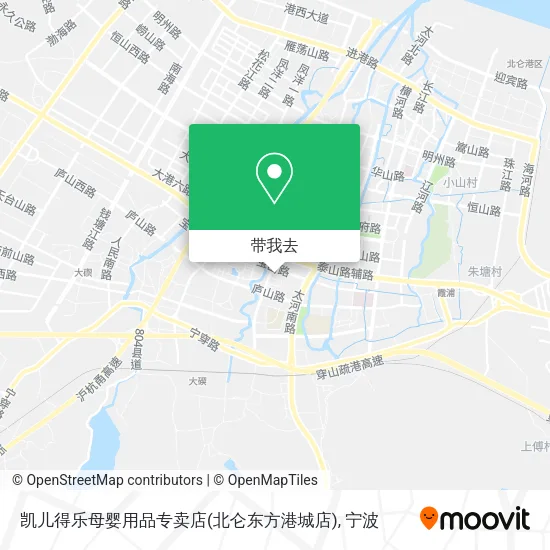 凯儿得乐母婴用品专卖店(北仑东方港城店)地图