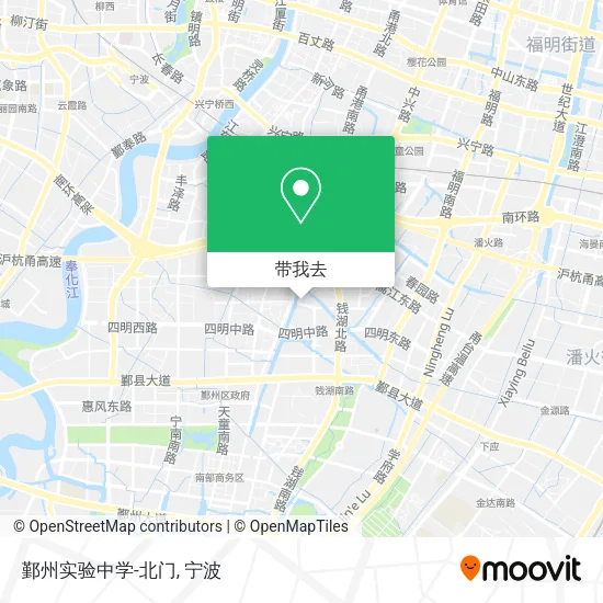 鄞州实验中学-北门地图