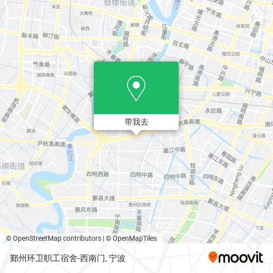 鄞州环卫职工宿舍-西南门地图