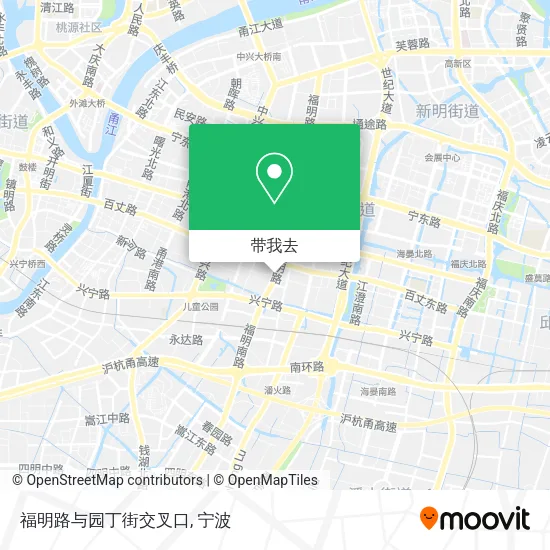 福明路与园丁街交叉口地图