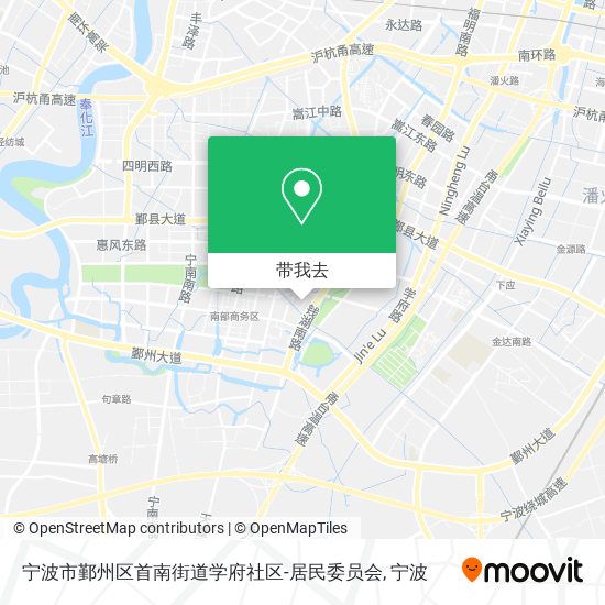 宁波市鄞州区首南街道学府社区-居民委员会地图