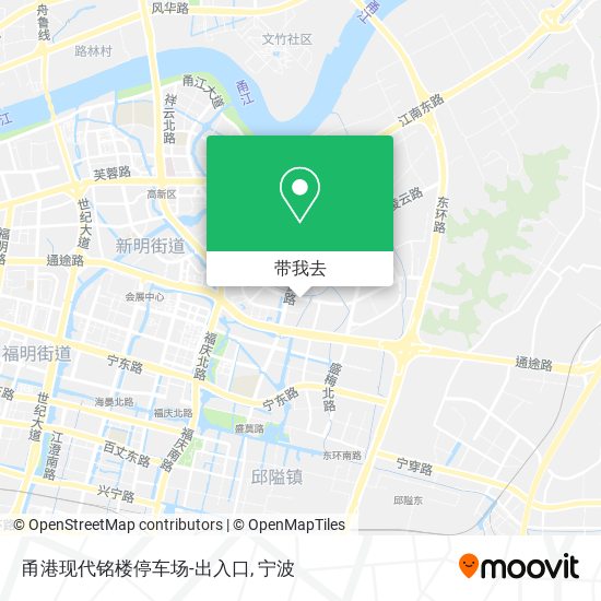 甬港现代铭楼停车场-出入口地图