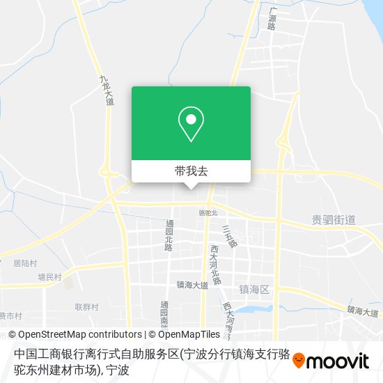 中国工商银行离行式自助服务区(宁波分行镇海支行骆驼东州建材市场)地图