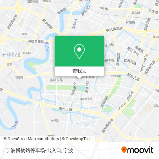 宁波博物馆停车场-出入口地图
