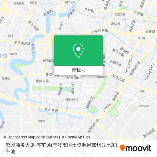 鄞州商务大厦-停车场(宁波市国土资源局鄞州分局东)地图