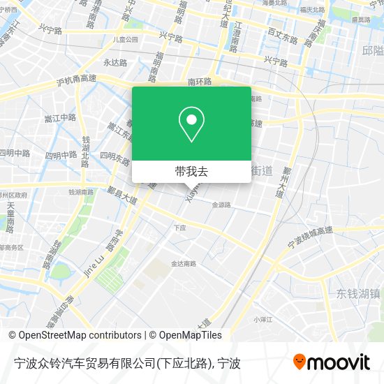 宁波众铃汽车贸易有限公司(下应北路)地图