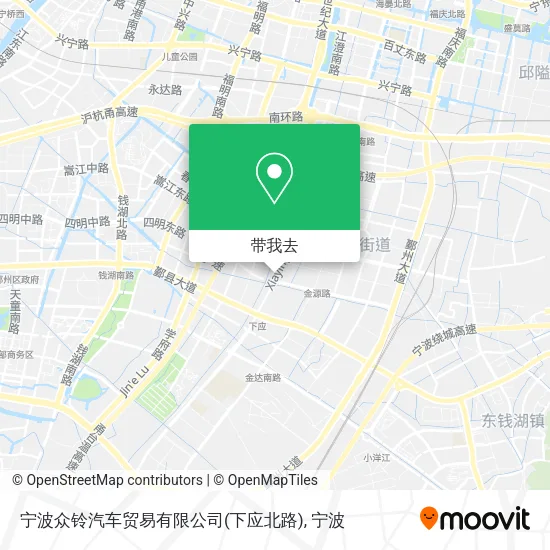 宁波众铃汽车贸易有限公司(下应北路)地图