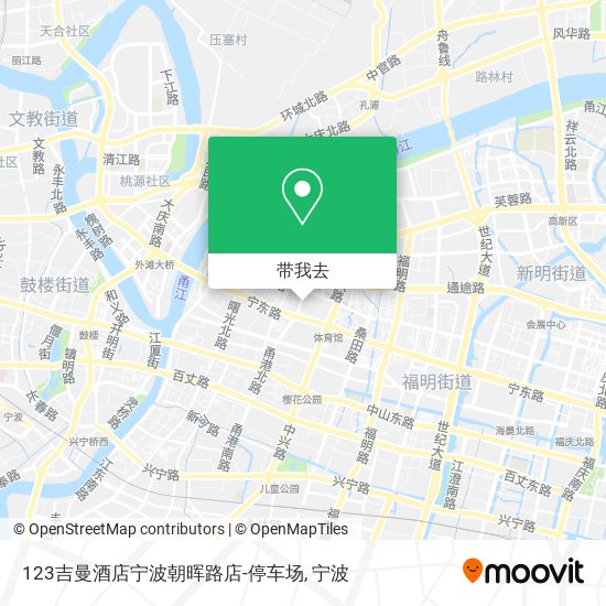 123吉曼酒店宁波朝晖路店-停车场地图