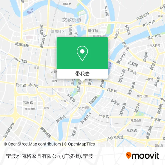 宁波雅俪格家具有限公司(广济街)地图