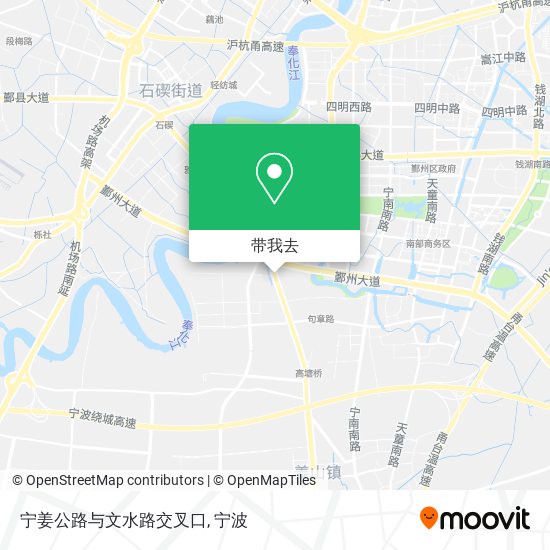 宁姜公路与文水路交叉口地图