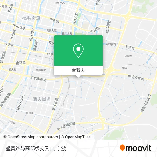盛莫路与高邱线交叉口地图