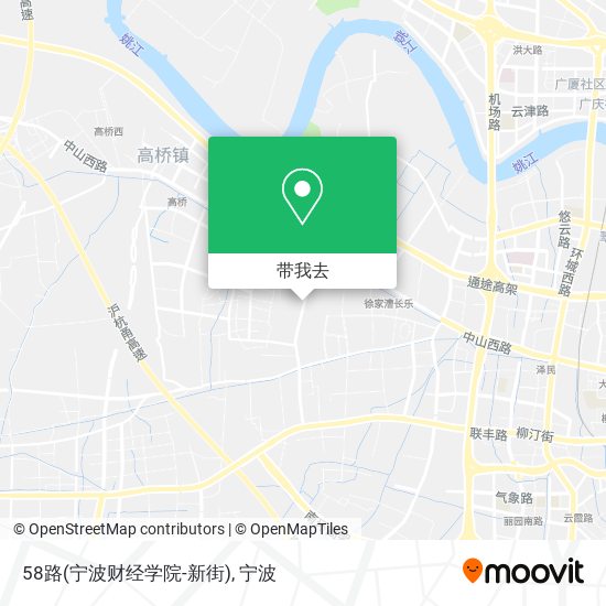 58路(宁波财经学院-新街)地图