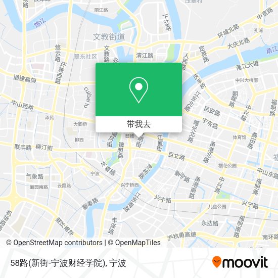 58路(新街-宁波财经学院)地图