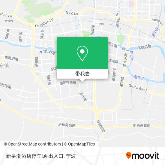 新皇潮酒店停车场-出入口地图