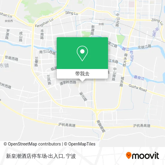 新皇潮酒店停车场-出入口地图