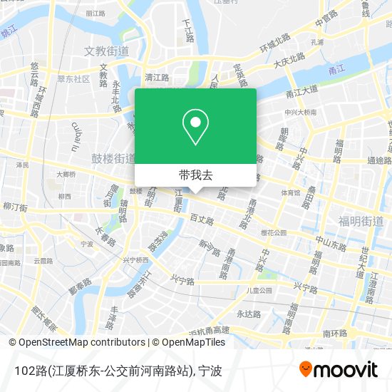 102路(江厦桥东-公交前河南路站)地图
