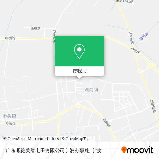 广东顺德美智电子有限公司宁波办事处地图