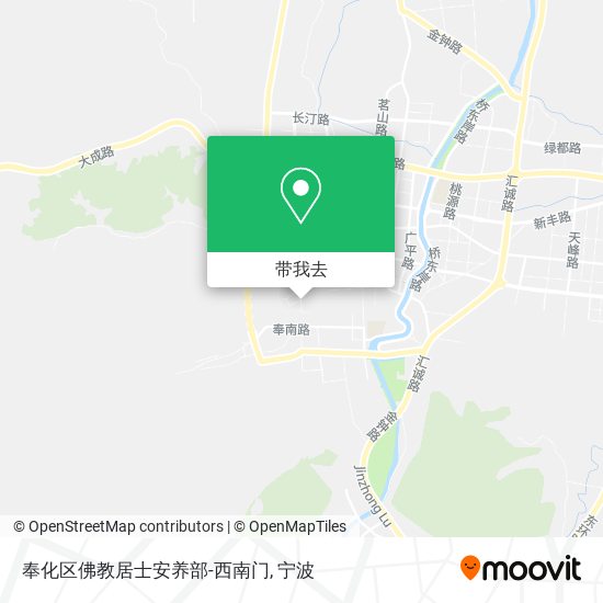 奉化区佛教居士安养部-西南门地图