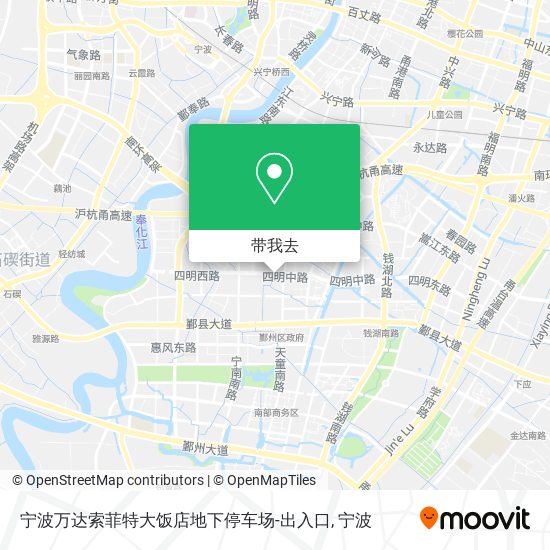 宁波万达索菲特大饭店地下停车场-出入口地图