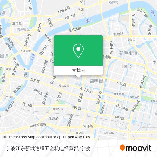 宁波江东新城达福五金机电经营部地图