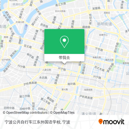 宁波公共自行车江东外国语学校地图
