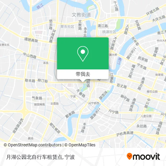月湖公园北自行车租赁点地图