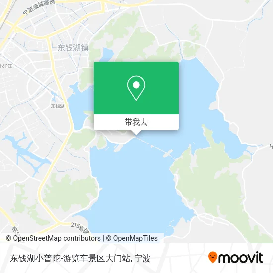 东钱湖小普陀-游览车景区大门站地图
