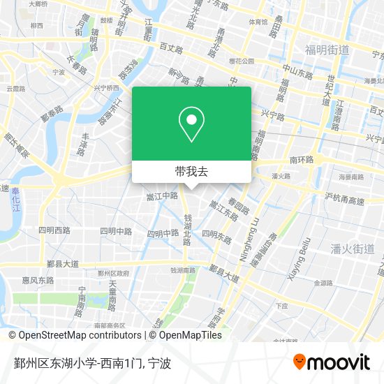 鄞州区东湖小学-西南1门地图