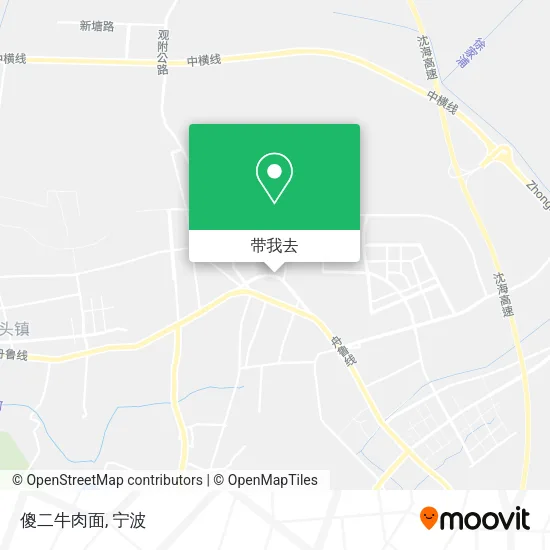 傻二牛肉面地图
