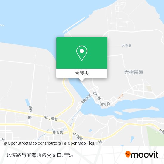 北渡路与滨海西路交叉口地图