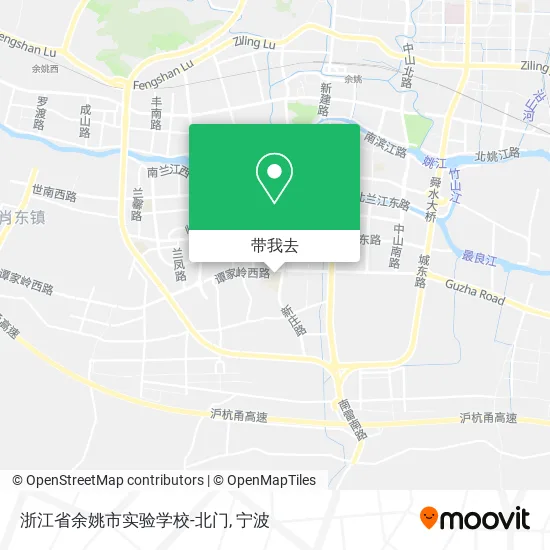 浙江省余姚市实验学校-北门地图
