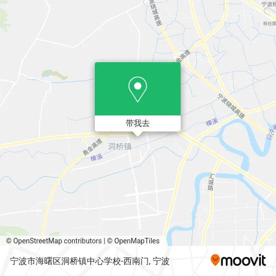 宁波市海曙区洞桥镇中心学校-西南门地图