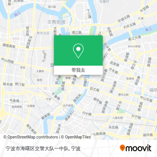宁波市海曙区交警大队一中队地图