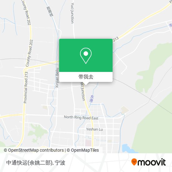 中通快运(余姚二部)地图