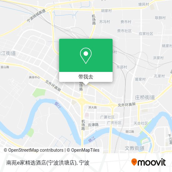 南苑e家精选酒店(宁波洪塘店)地图